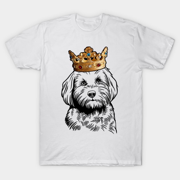 Cavapoo Dog King Queen Wearing Crown T-Shirt by millersye